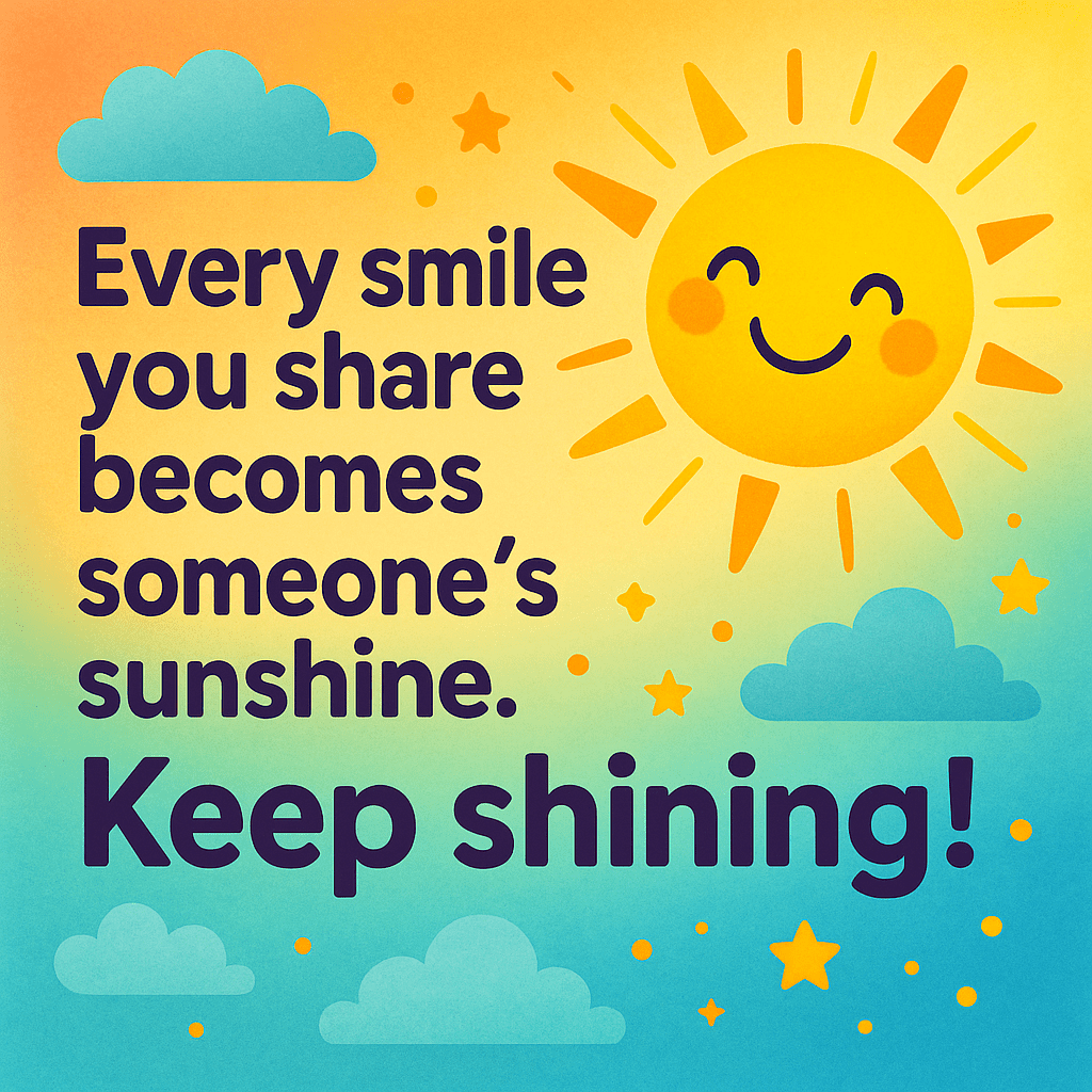 Person shining with positivity and warmth